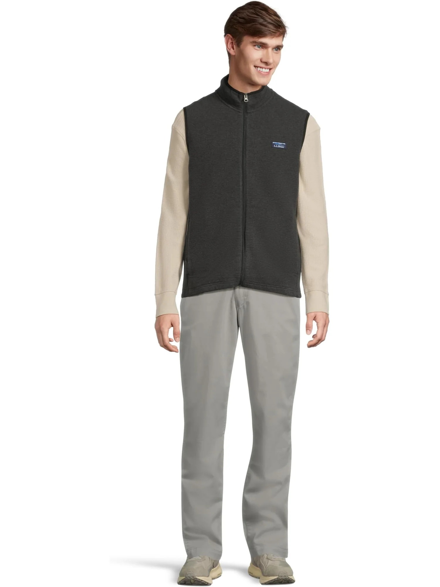 Жилет L.L.Bean Lakewashed Double-knit Vest — изображение 5 из 5, темный темно-серый