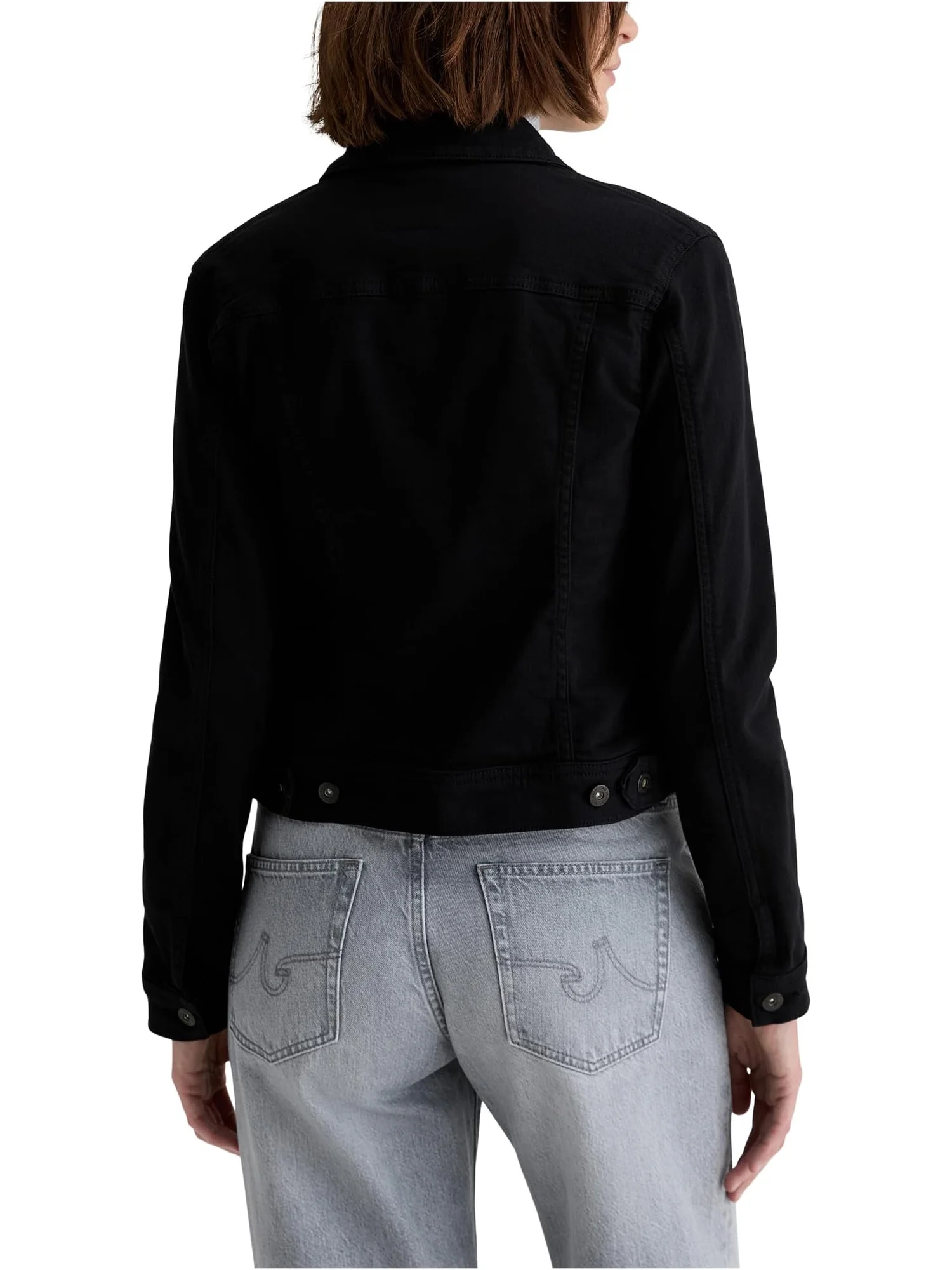 Куртка AG Jeans Robyn Fitted Denim Jacket — изображение 3 из 5, черный
