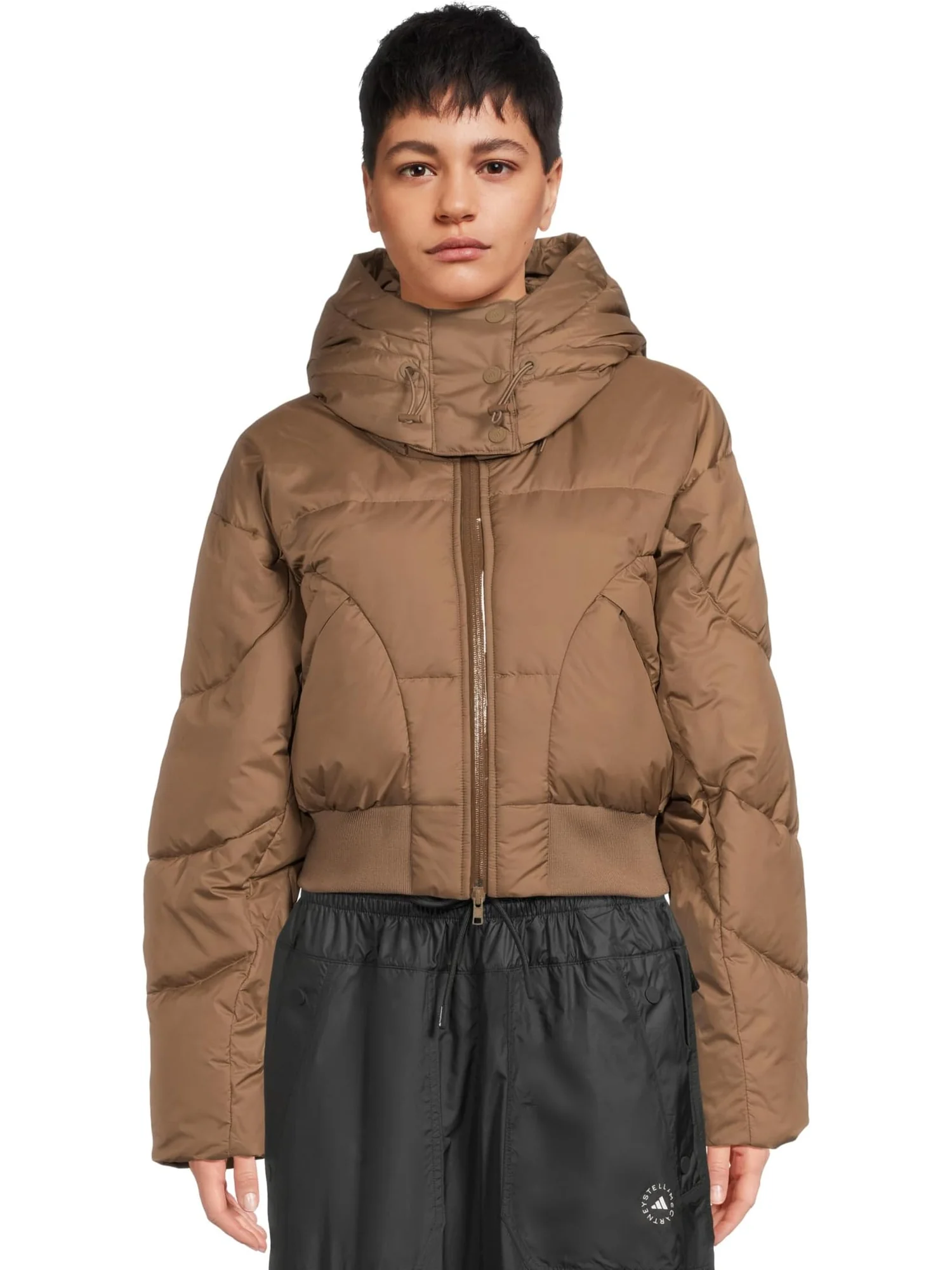 Куртка adidas by Stella McCartney Cropped Padded Winter Jacket JM3652 — изображение 1 из 5, коричневый