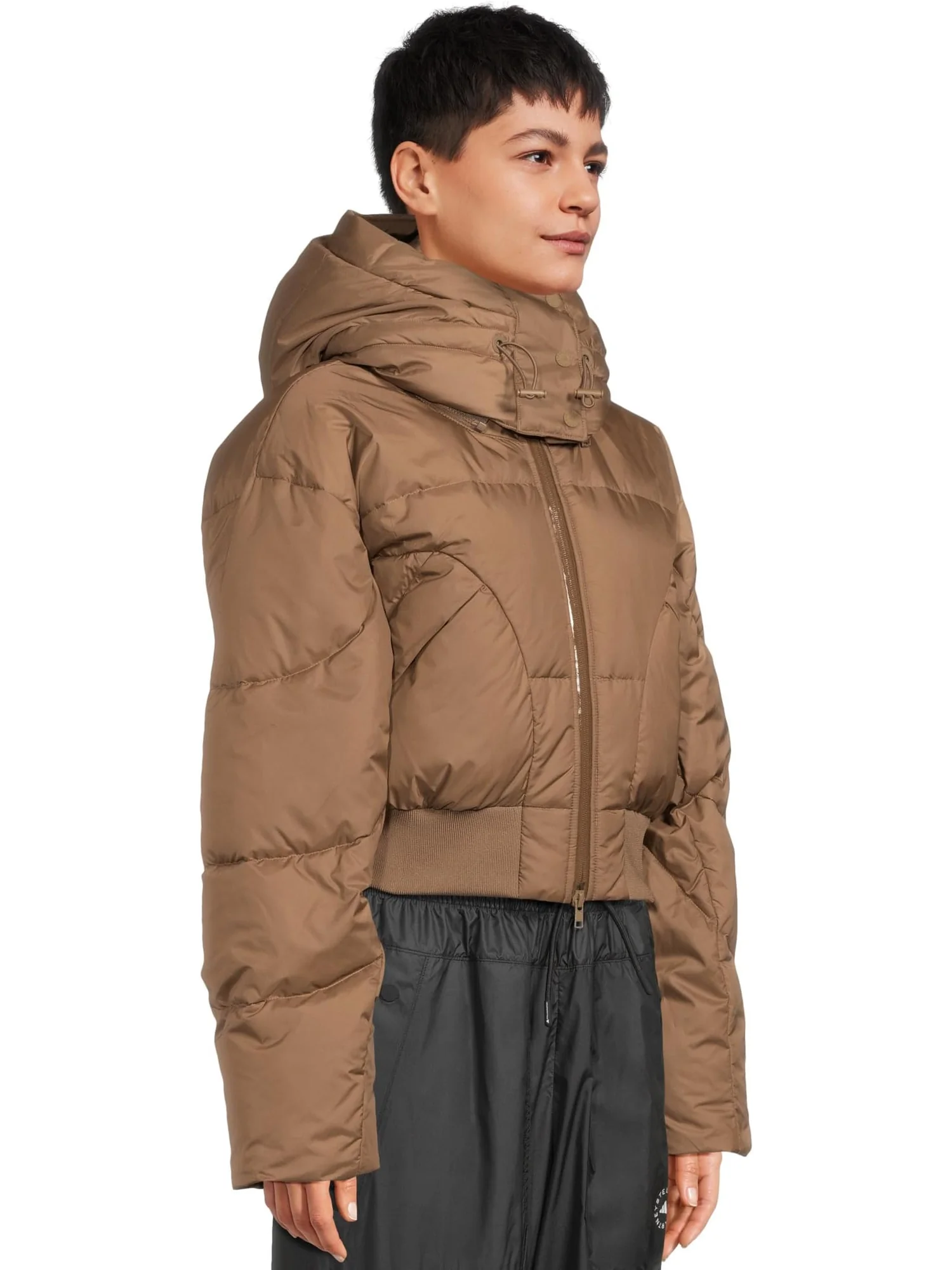 Куртка adidas by Stella McCartney Cropped Padded Winter Jacket JM3652 — изображение 2 из 5, коричневый