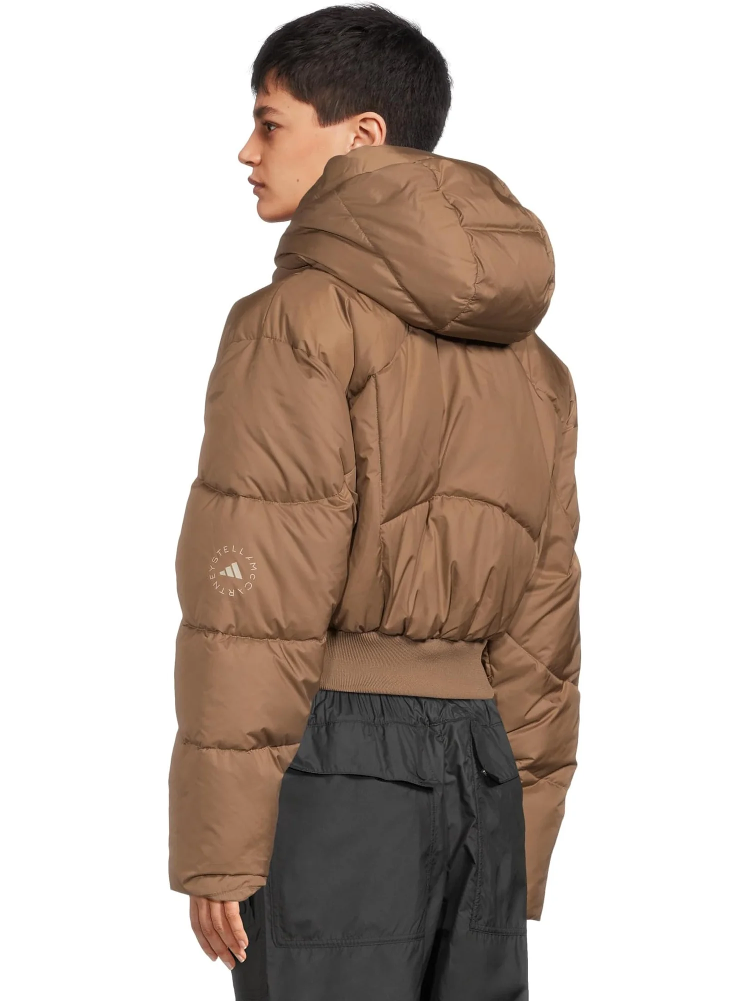 Куртка adidas by Stella McCartney Cropped Padded Winter Jacket JM3652 — изображение 3 из 5, коричневый