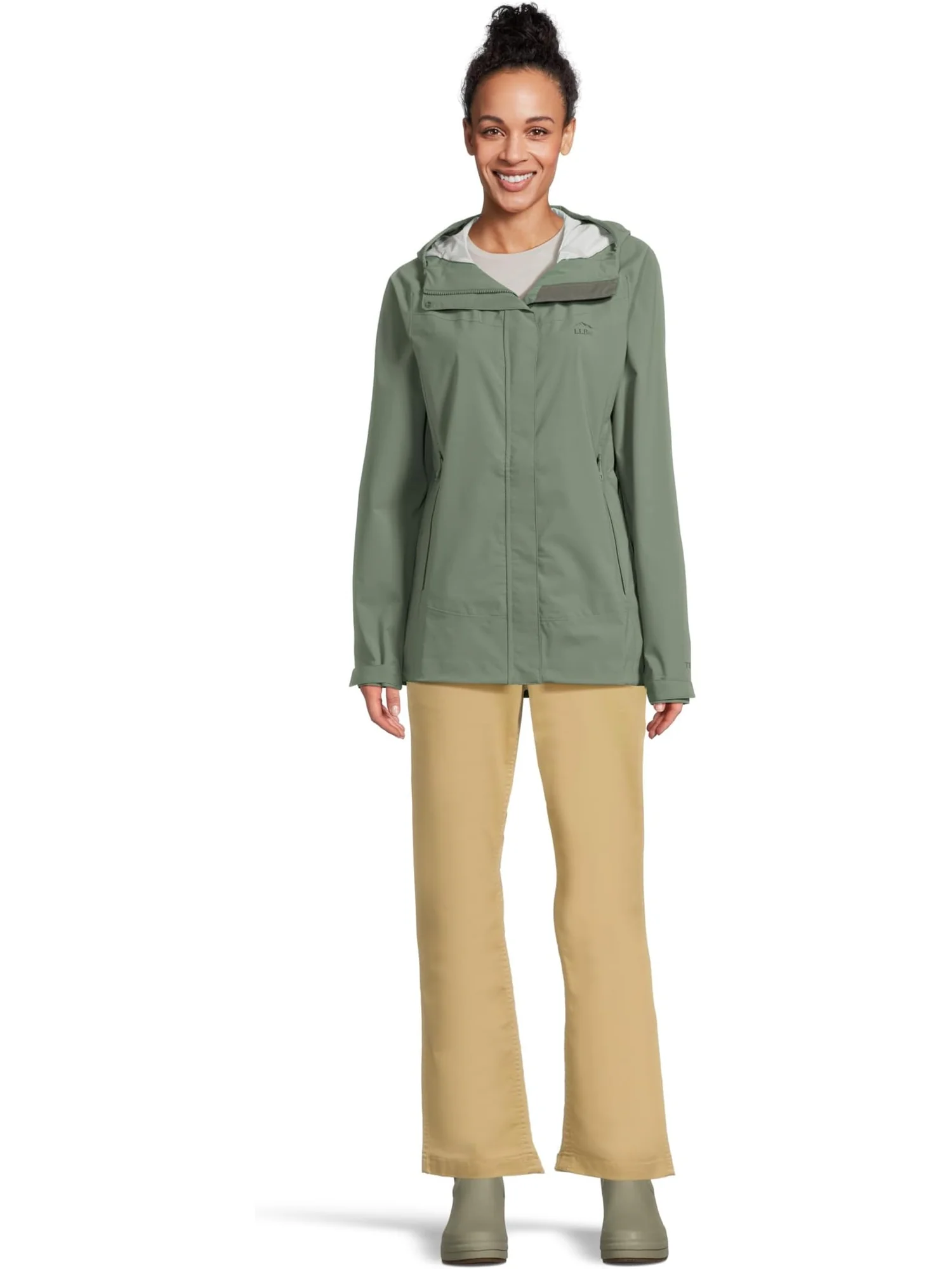 Куртка L.L.Bean Cresta Stretch Rain Jacket — изображение 5 из 5, зеленый