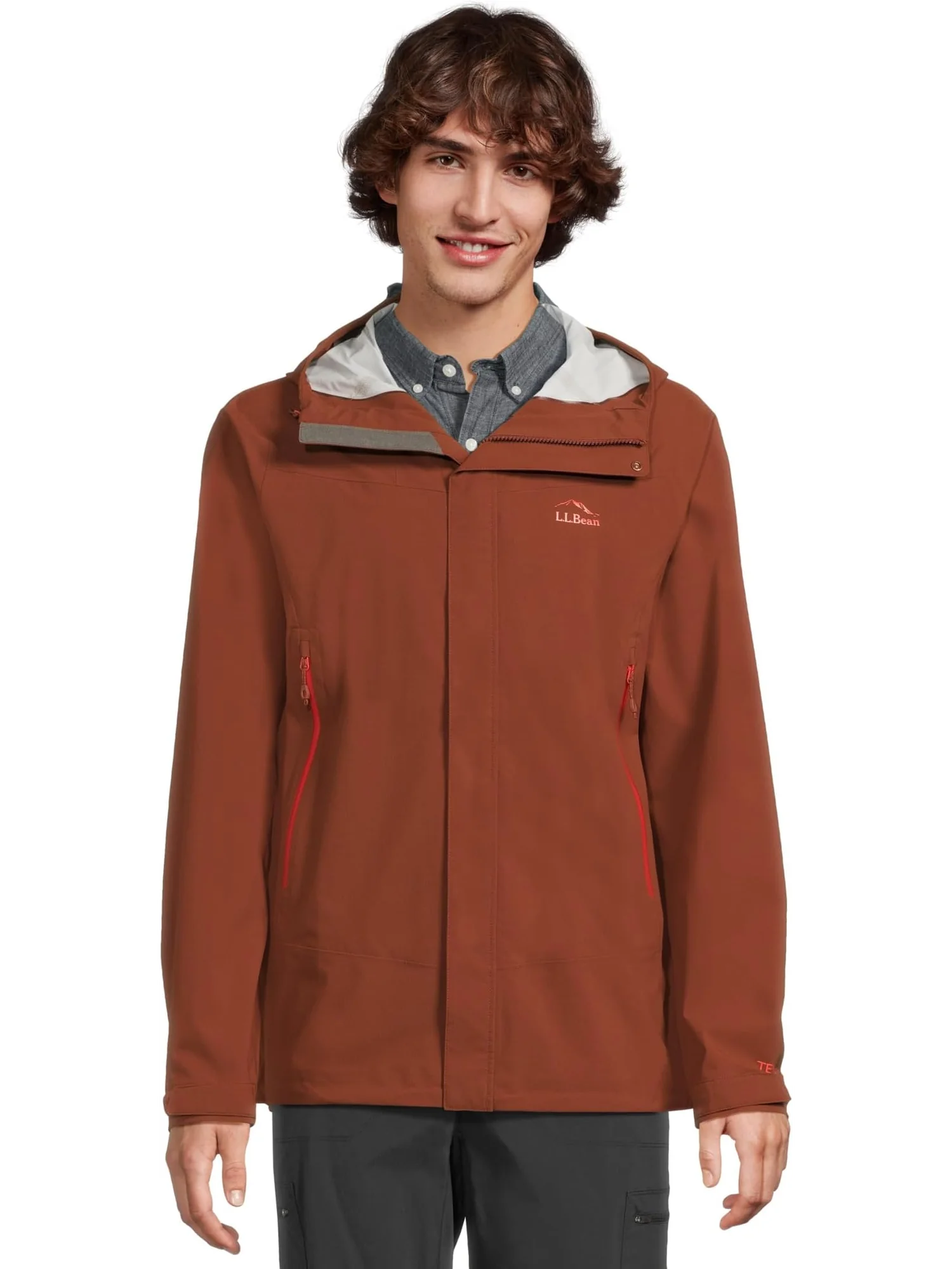 Куртка L.L.Bean Cresta Stretch Rain Jacket — изображение 1 из 5, коричневый