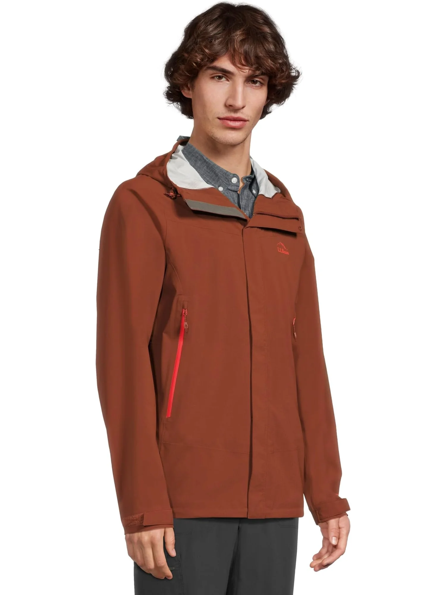 Куртка L.L.Bean Cresta Stretch Rain Jacket — изображение 2 из 5, коричневый