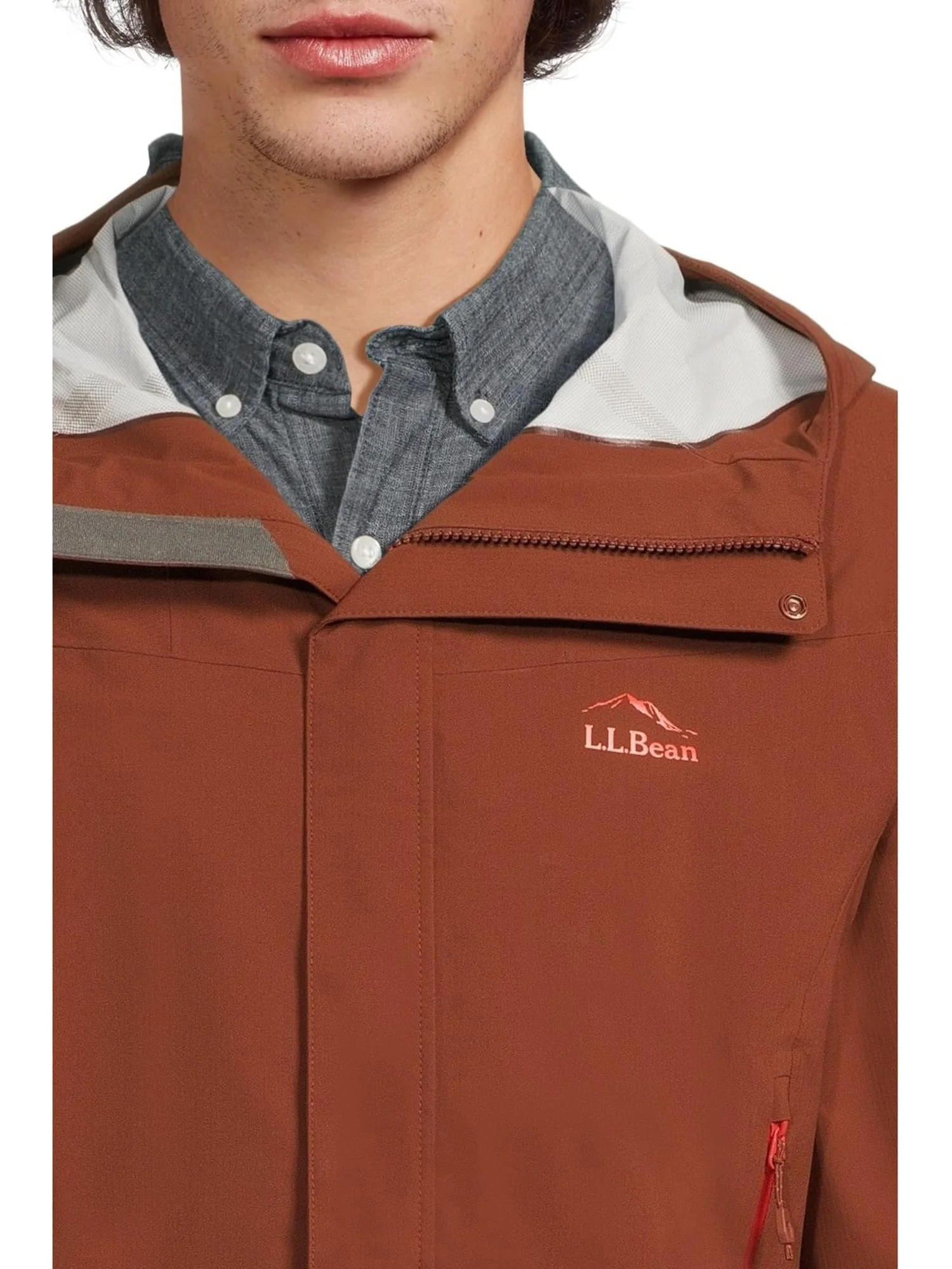 Куртка L.L.Bean Cresta Stretch Rain Jacket — изображение 4 из 5, коричневый
