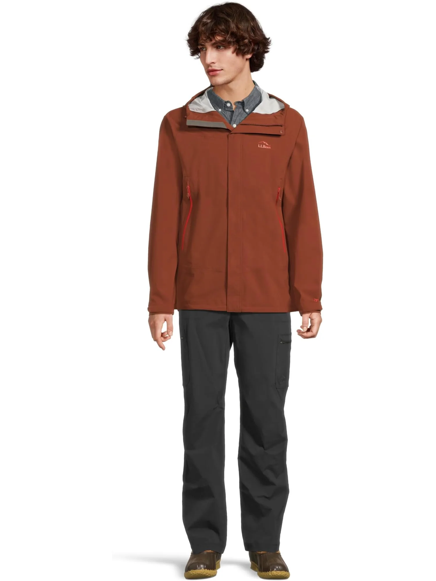 Куртка L.L.Bean Cresta Stretch Rain Jacket — изображение 5 из 5, коричневый