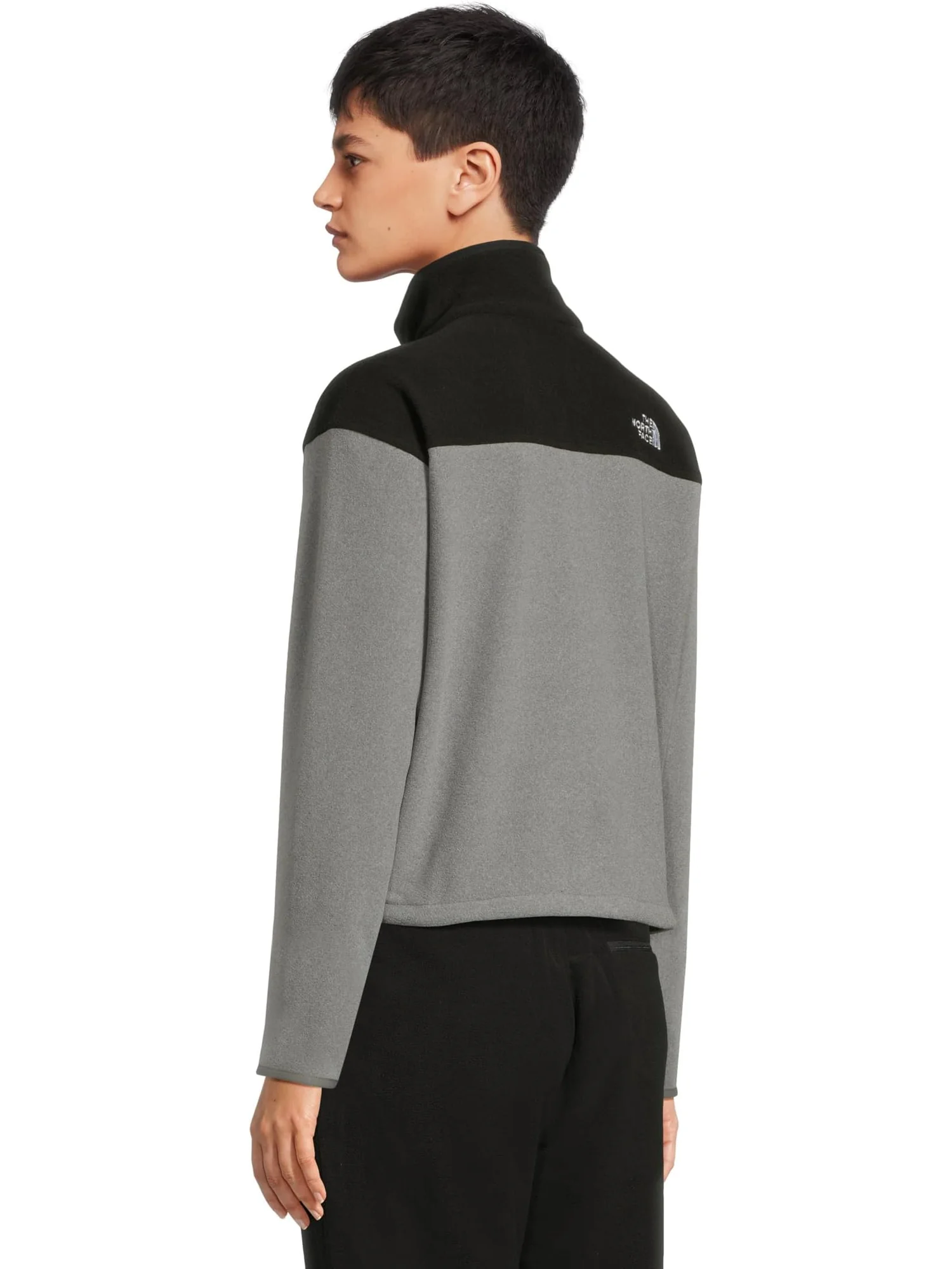 Куртка The North Face Glacier Fleece ½ Zip Short Jacket — изображение 3 из 5, серый/черный