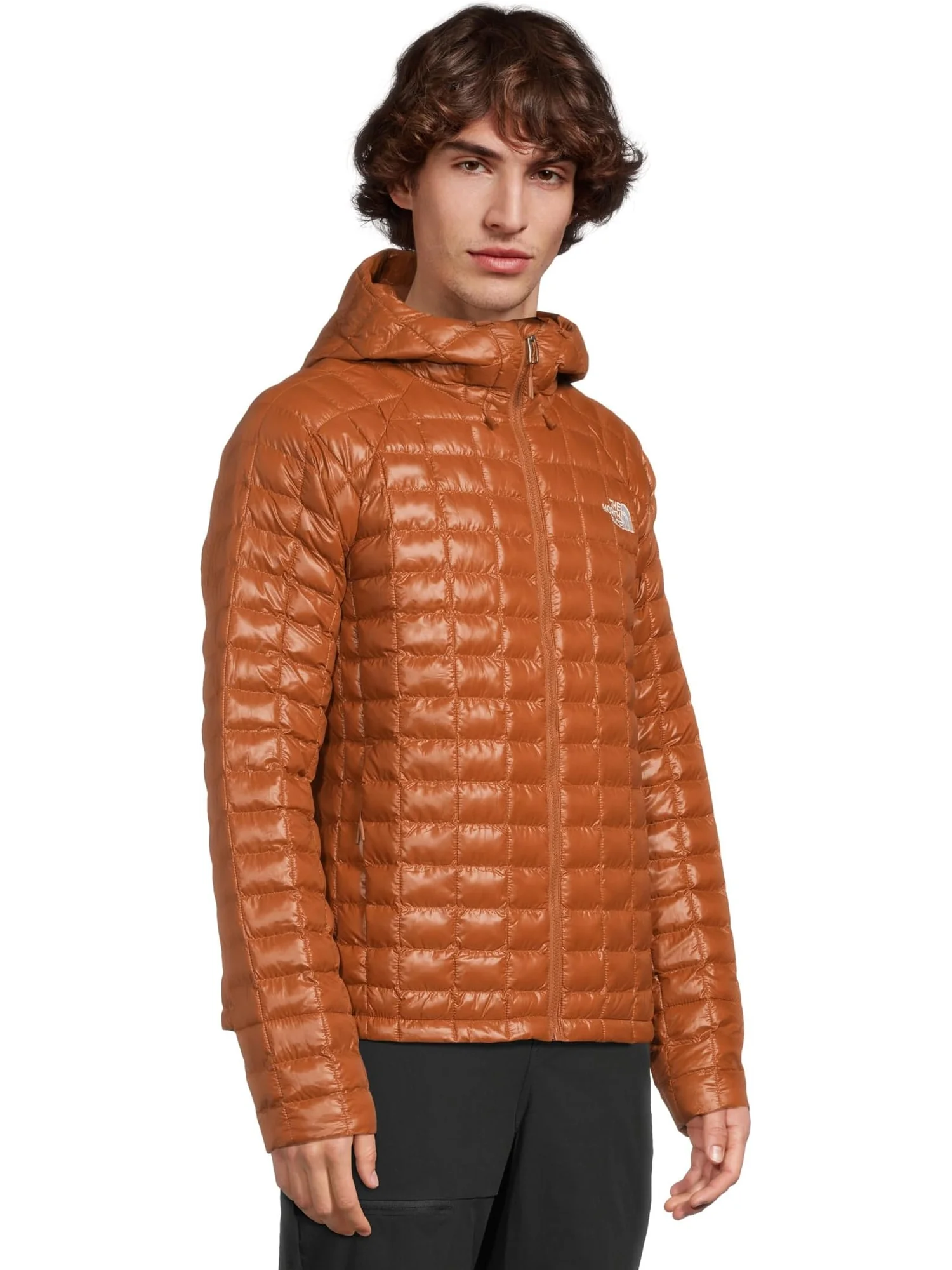 Мужская куртка с капюшоном THERMOBALL The North Face — изображение 2 из 5, коричневый