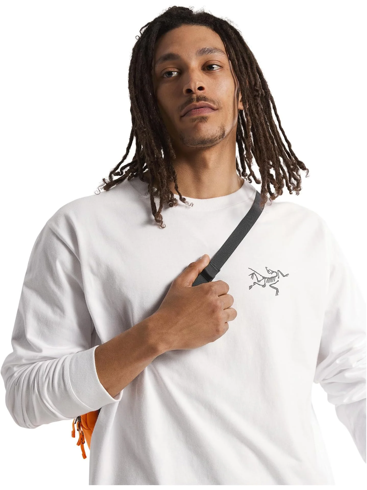 Лонгслив Arc'teryx Kragg Cotton Long Sleeve — изображение 4 из 5, белый светлый/черный