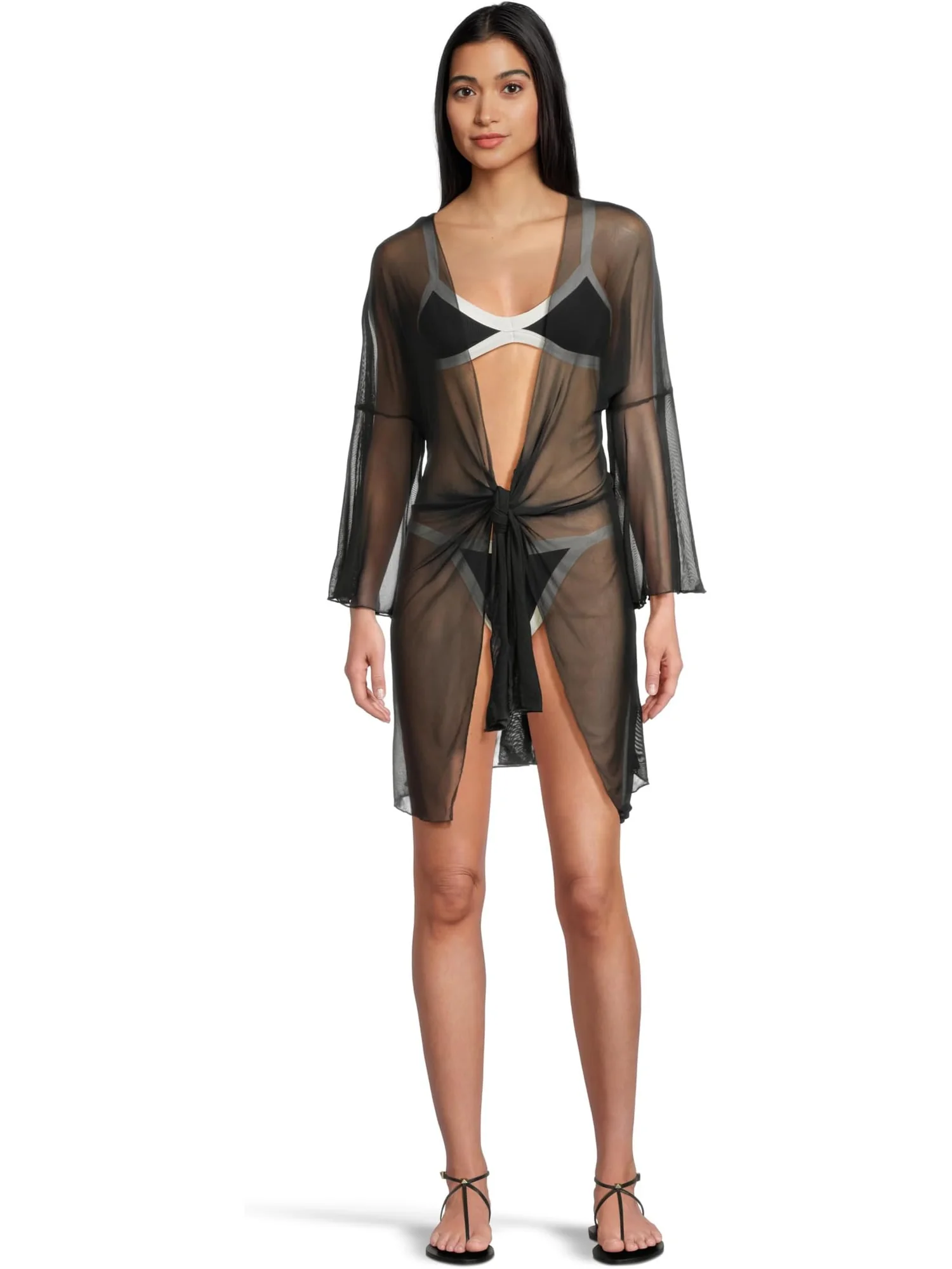 Низ бикини L*Space Mackenzie Bottom Full — изображение 5 из 5, черный/кремовый