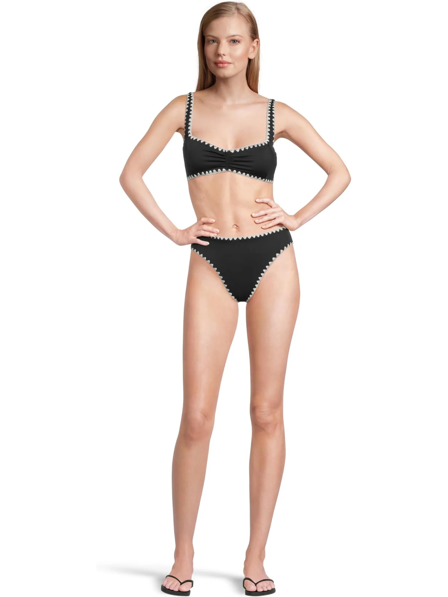 Низ бикини L*Space Savannah Bottom Classic — изображение 5 из 5, черный/кремовый