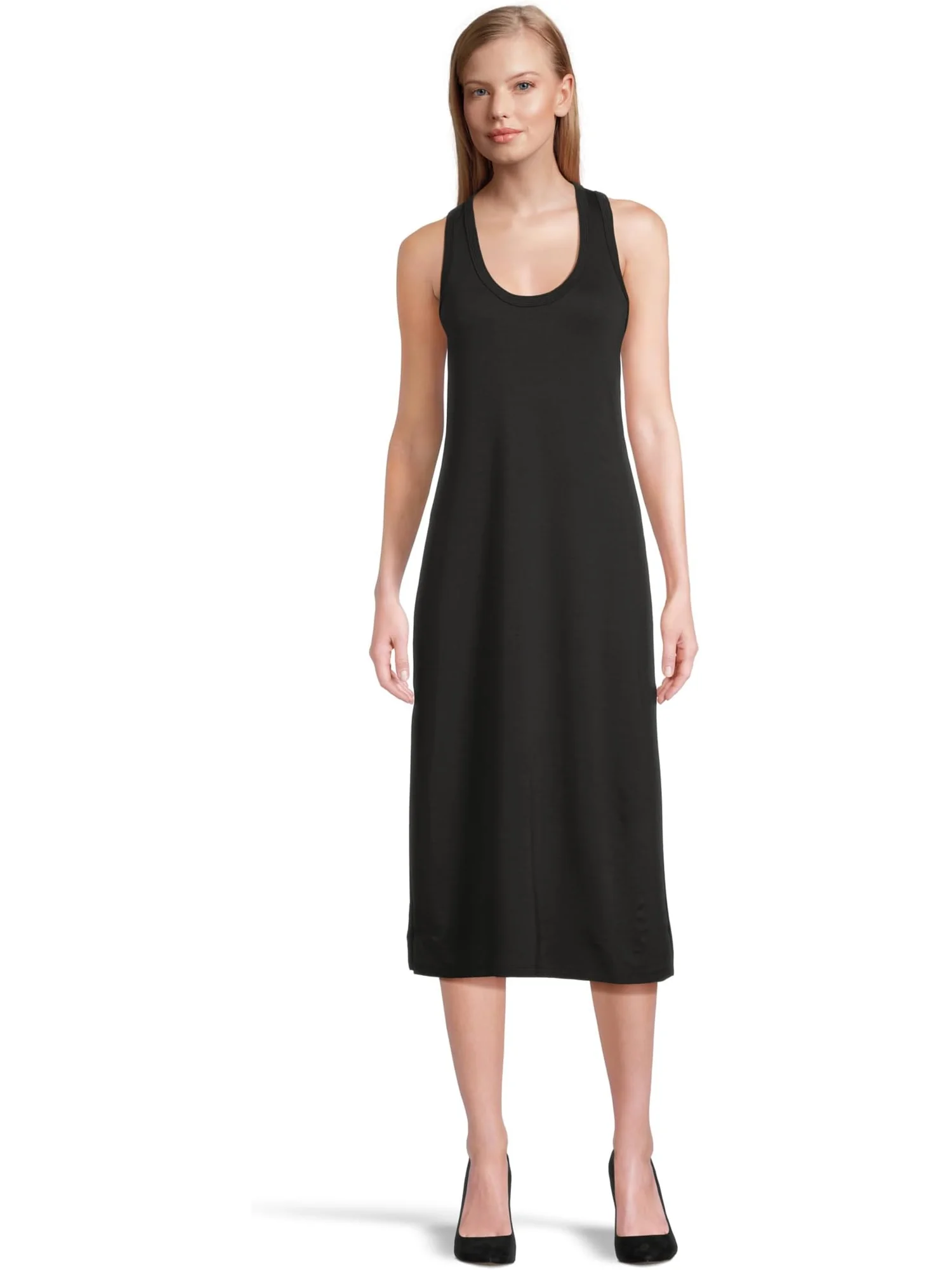 Платье Tommy Bahama Drapey Ponte Sleeveless Midi Dress — изображение 1 из 4, черный