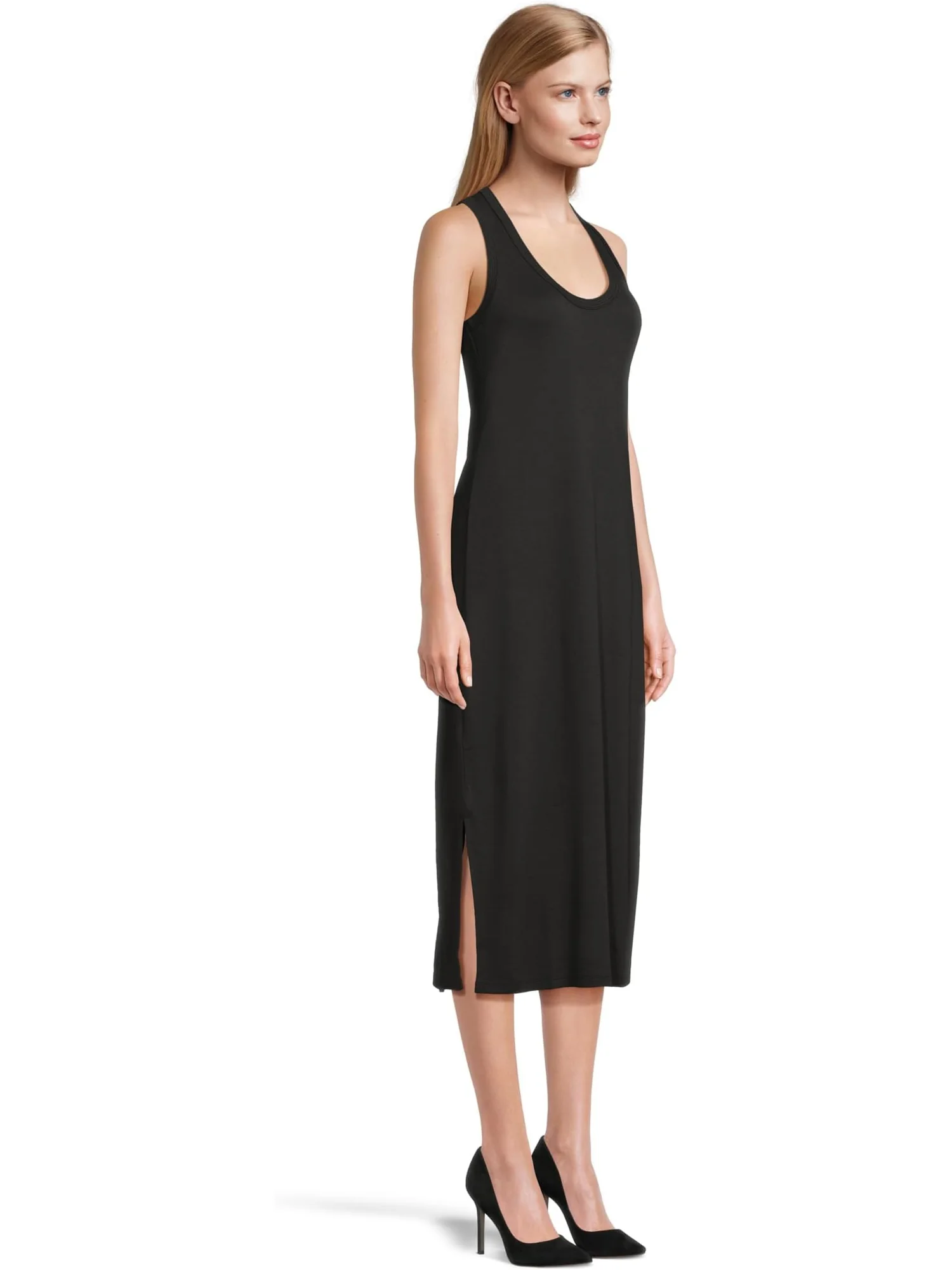Платье Tommy Bahama Drapey Ponte Sleeveless Midi Dress — изображение 2 из 4, черный