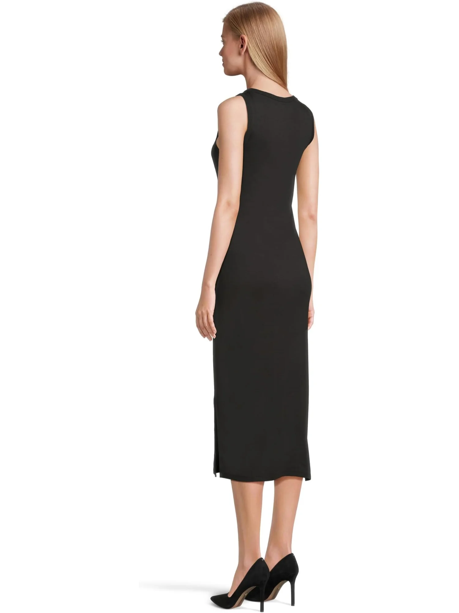 Платье Tommy Bahama Drapey Ponte Sleeveless Midi Dress — изображение 3 из 4, черный