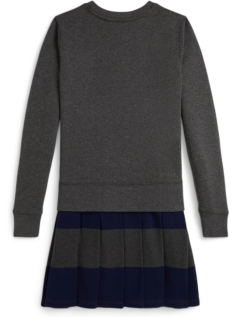 Платье Polo Ralph Lauren Kids Big Pony Fleece Sweatshirt Dress — изображение 2 из 2, фиолетовый