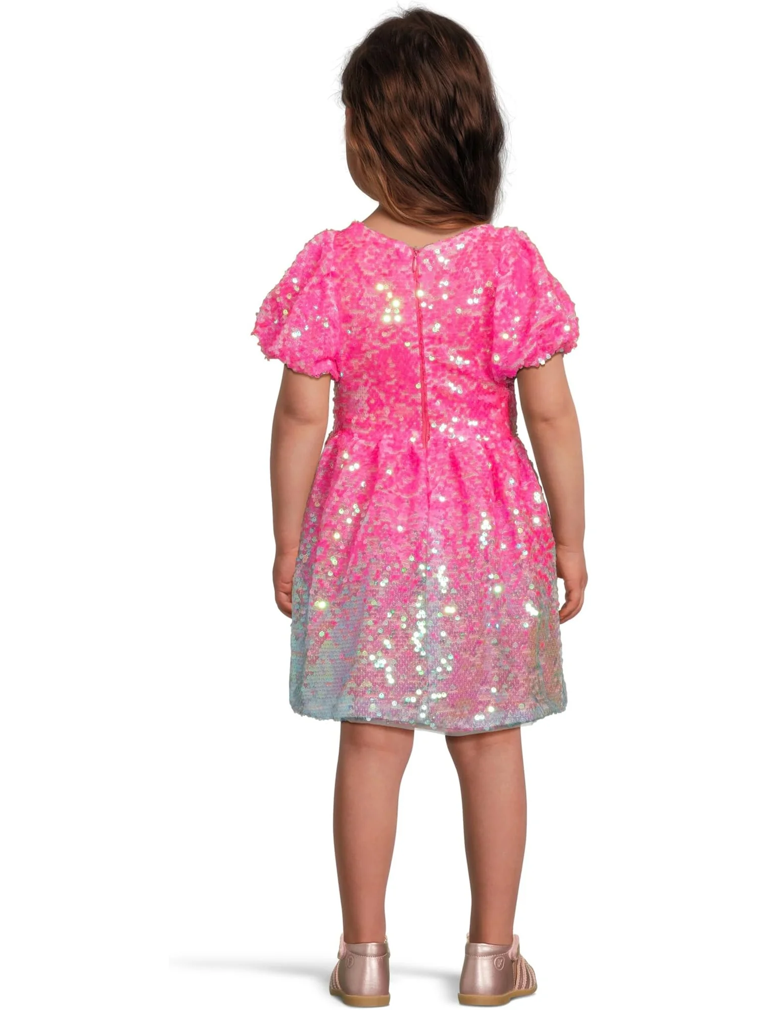 Платье Lola and The Boys Bubble Gum Shimmer Sequin Dress — изображение 2 из 3, розовый
