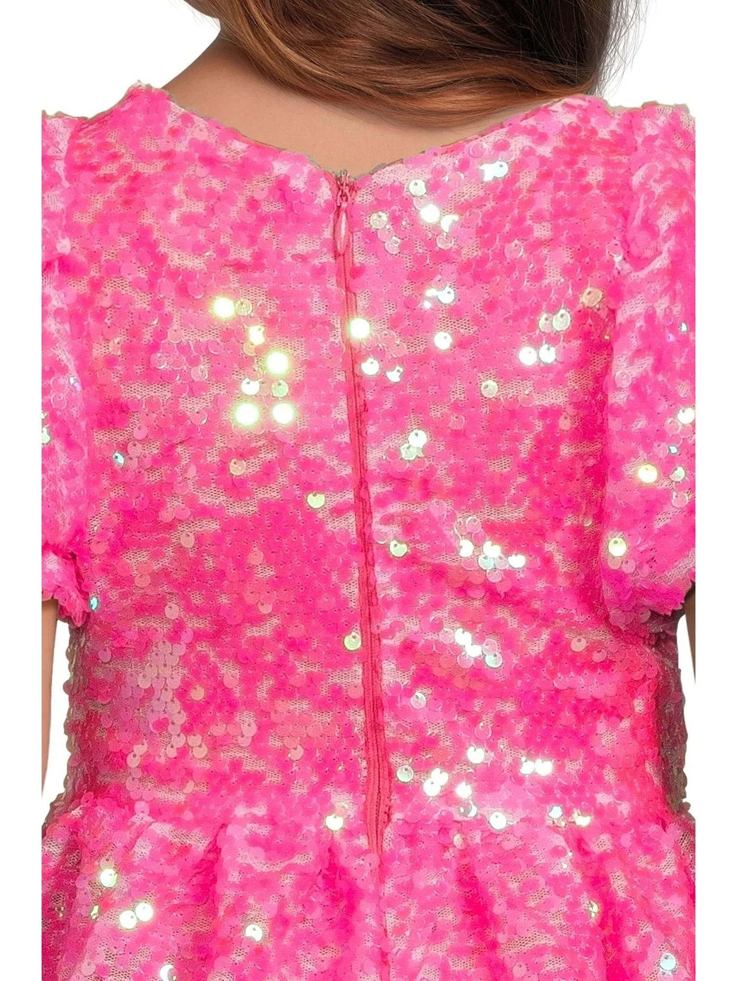 Платье Lola and The Boys Bubble Gum Shimmer Sequin Dress — изображение 3 из 3, розовый