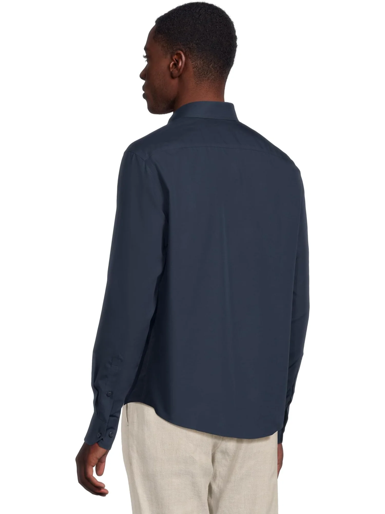 Рубашка UNTUCKit Wrinkle Free Castello Shirt — изображение 3 из 5, темно-синий