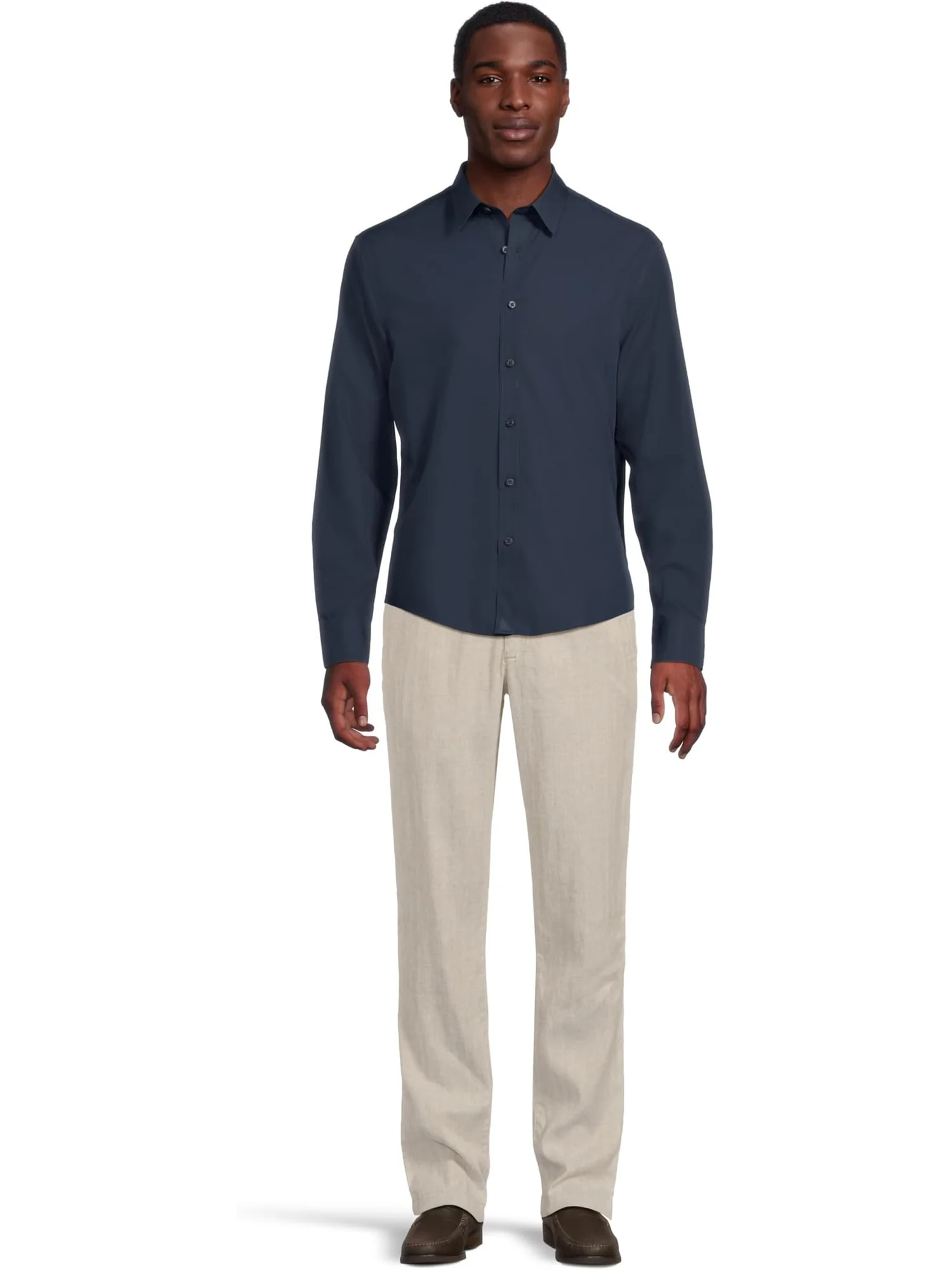 Рубашка UNTUCKit Wrinkle Free Castello Shirt — изображение 5 из 5, темно-синий