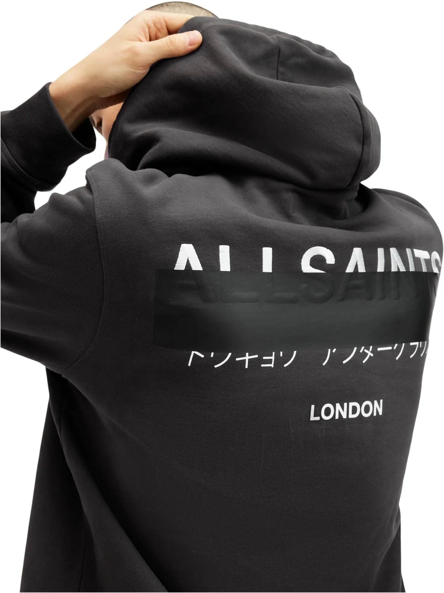 Толстовка AllSaints Redact Oth Hoody — изображение 3 из 4, черный