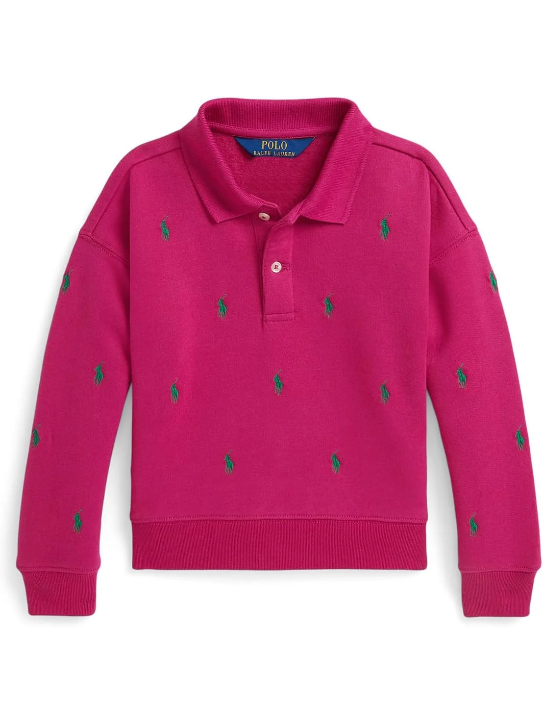 Толстовка Polo Ralph Lauren Kids Polo Pony Fleece Polo Sweatshirt — изображение 1 из 2, розовый