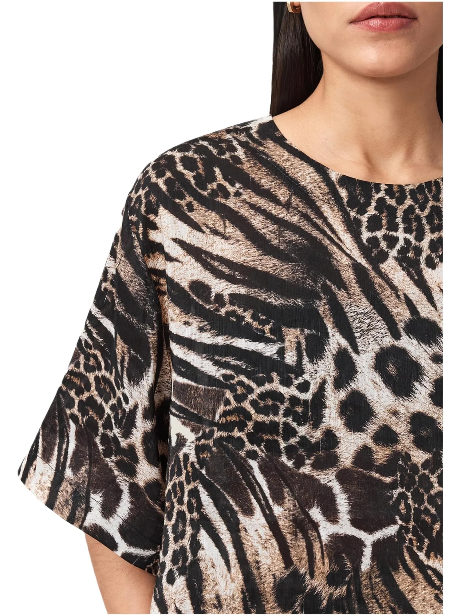 Топ AllSaints Lottie Linen Top — изображение 3 из 5, коричневый