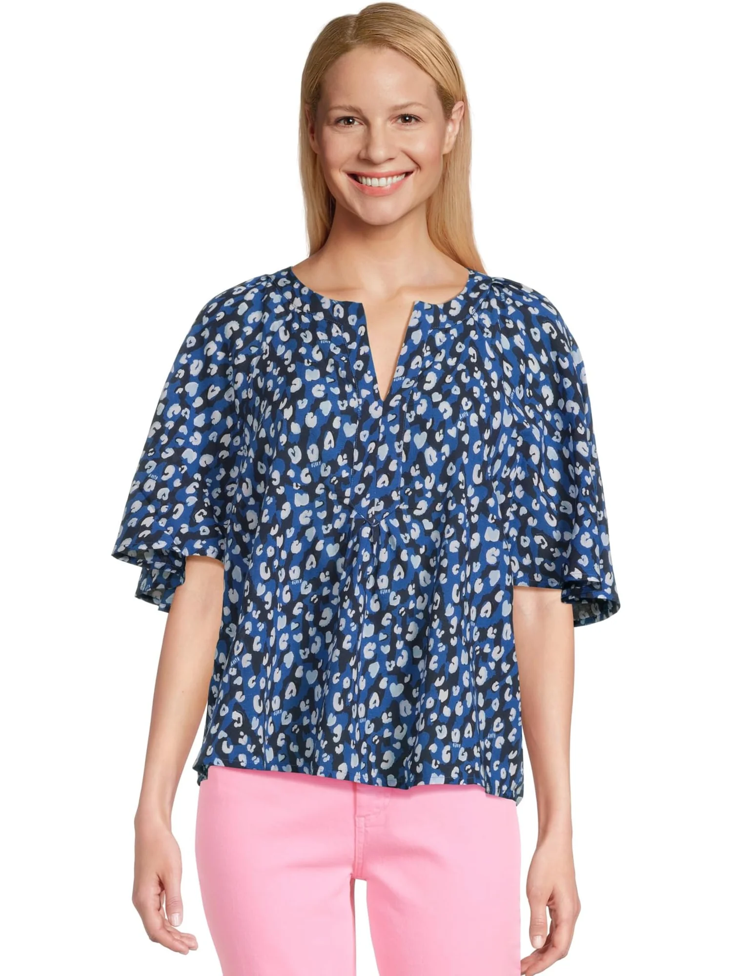 Топ Lilly Pulitzer Wilmer Short Sleeve Top — изображение 1 из 5, темно-синий