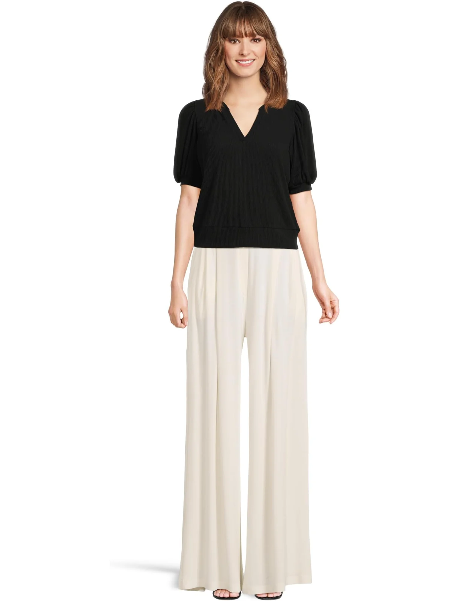 Топ Michael Stars Quinn Puff Sleeve Top — изображение 5 из 5, черный