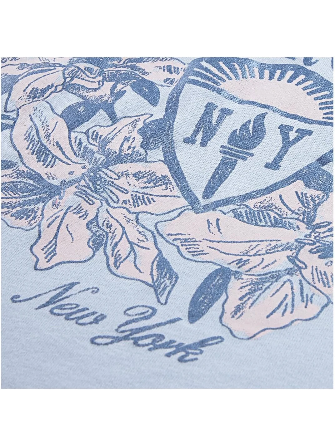 Футболка abercrombie kids Floral NY Crest Tee — изображение 3 из 4, голубой