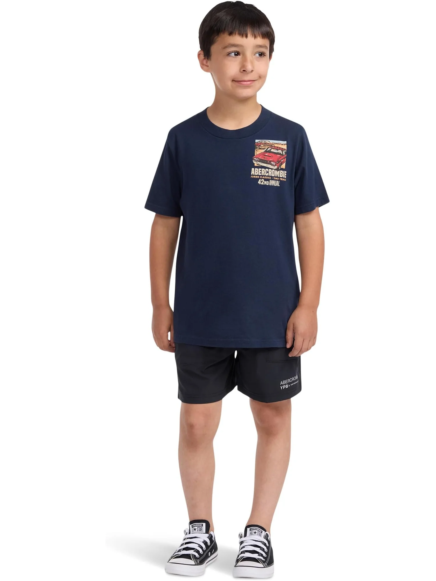 Футболка abercrombie kids Anf Car Show Tee — изображение 3 из 3, темно-синий
