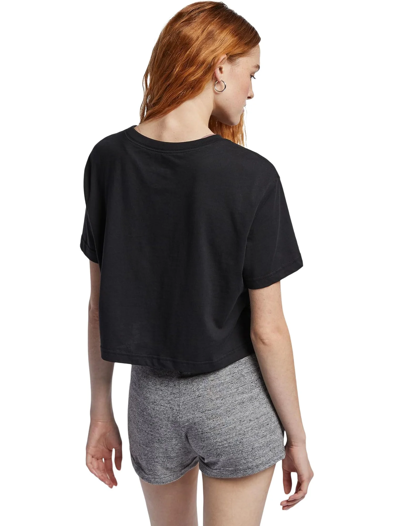 Футболка Nike Sportswear Essential Club Cropped Logo T-shirt — изображение 2 из 4, черный/белый