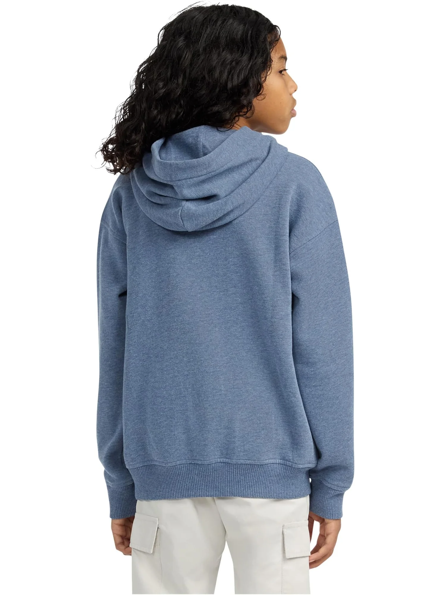 Худи abercrombie kids Essentials Fleece Hoodie — изображение 2 из 3, винтажный индиго