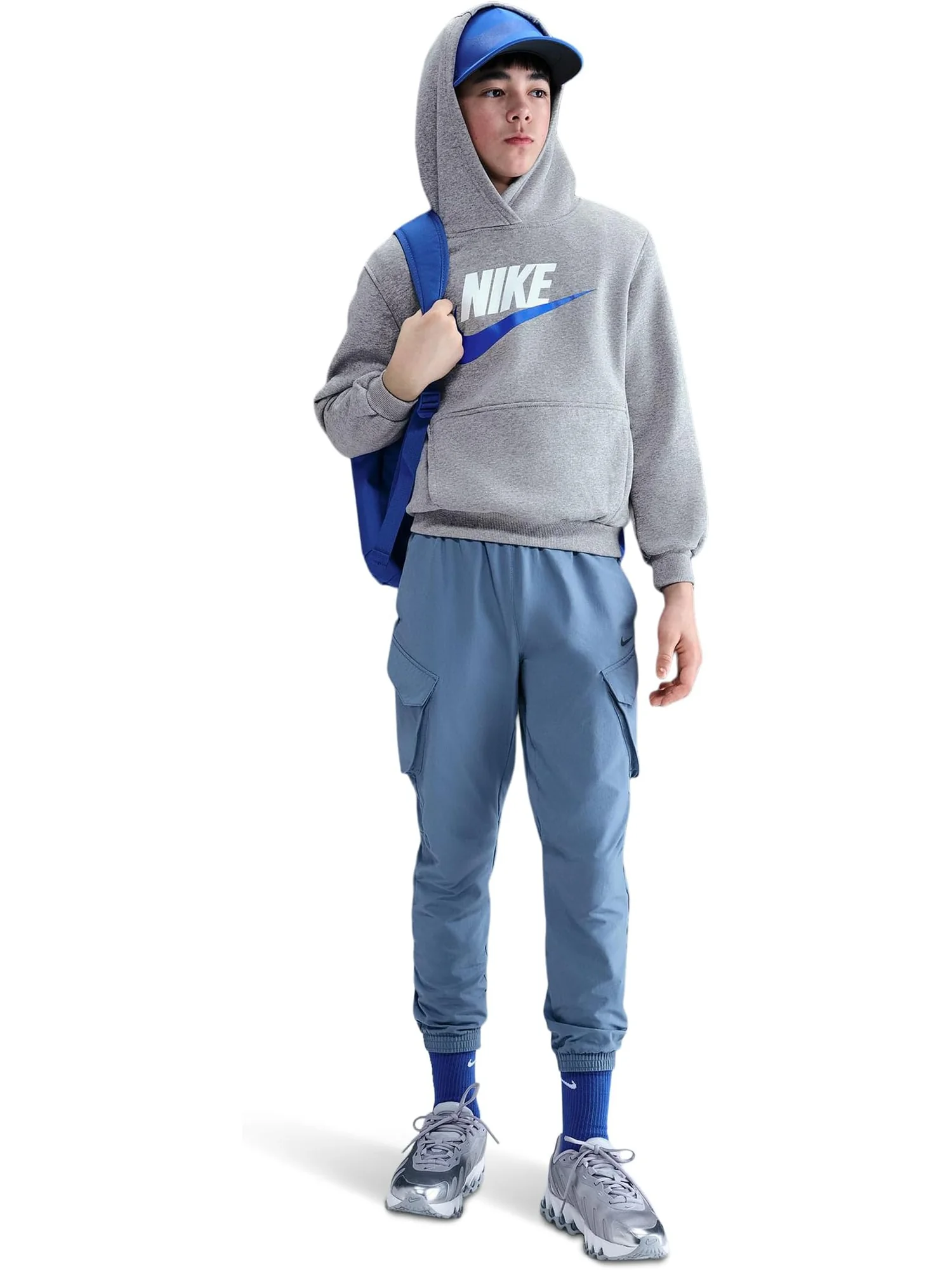 Худи Nike Kids Sportswear Club Fleece Hoodie — изображение 1 из 3, темный серый