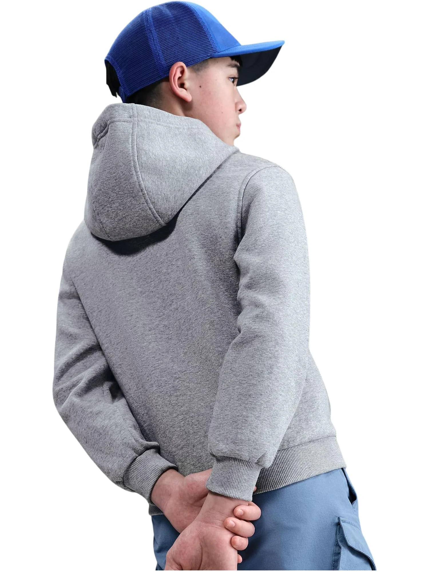 Худи Nike Kids Sportswear Club Fleece Hoodie — изображение 2 из 3, темный серый