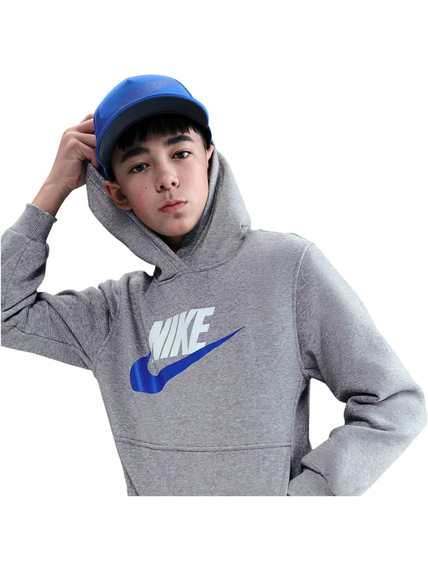 Худи Nike Kids Sportswear Club Fleece Hoodie — изображение 3 из 3, темный серый