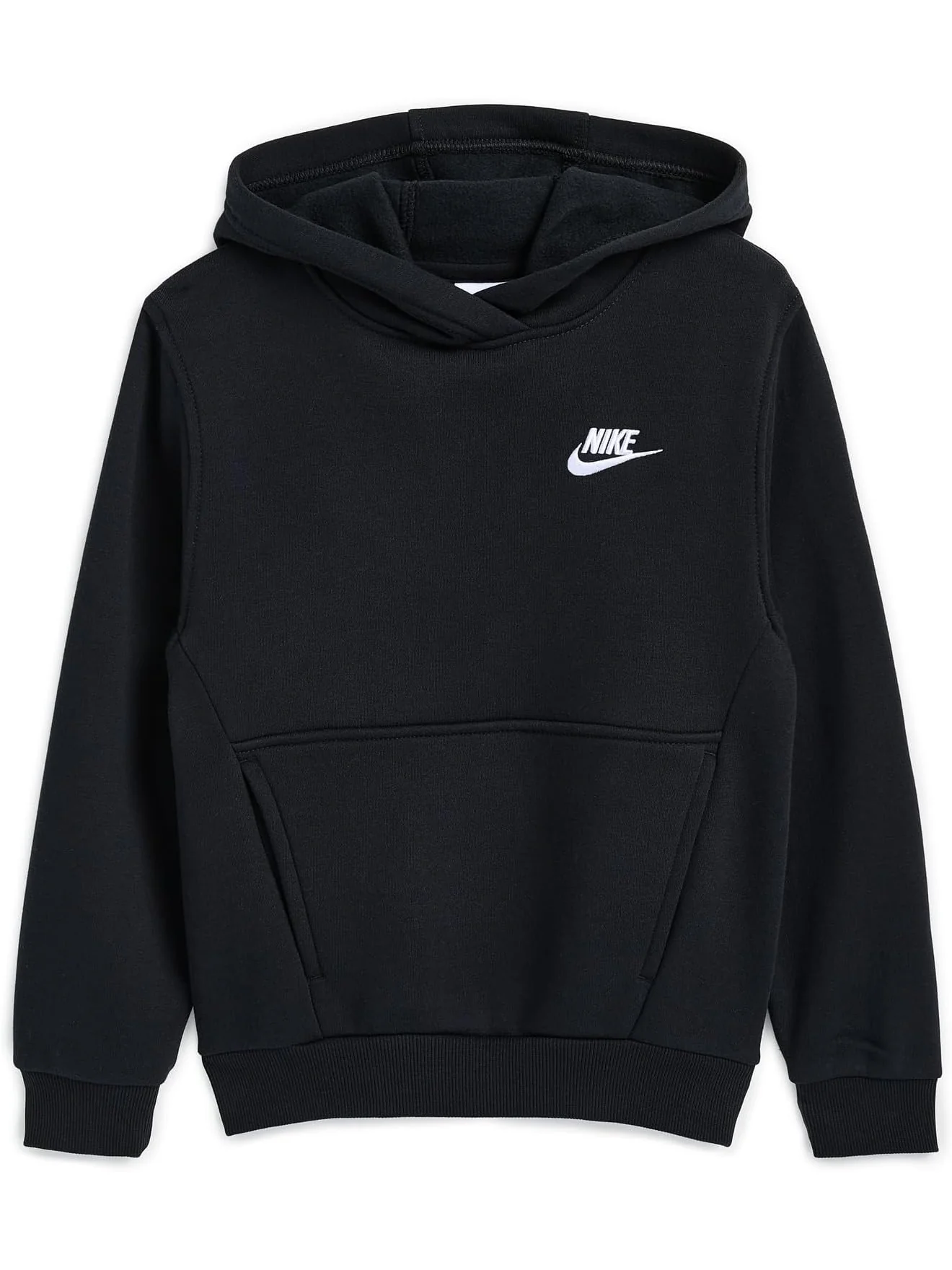 Худи Nike Kids Sportswear Club Fleece Pullover Hoodie — изображение 1 из 3, черный/белый