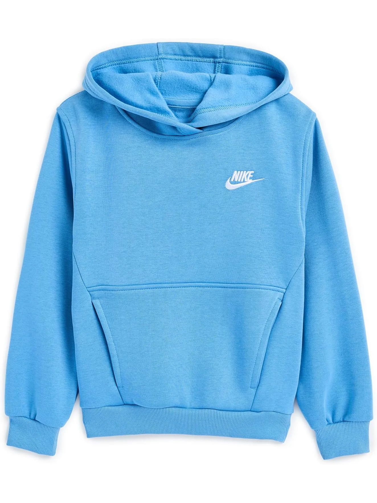 Худи Nike Kids Sportswear Club Fleece Pullover Hoodie — изображение 1 из 3, синий/белый