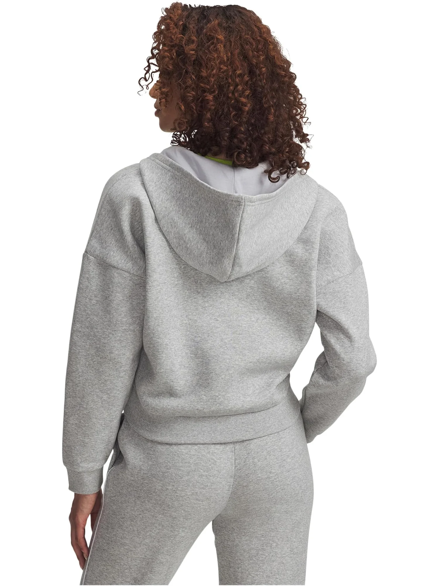 Худи Under Armour Rival Fleece Piped 1/2 Zip Hoodie — изображение 2 из 2, серый светлый/белый