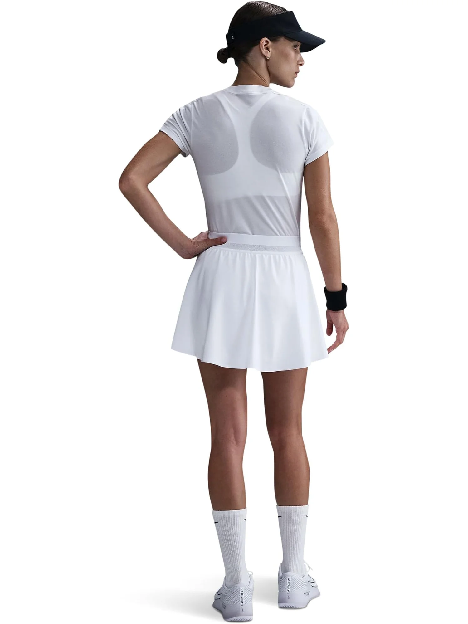 Юбка Nike Court Advantage Dri-fit Short Tennis Skirt — изображение 2 из 4, белый/белый