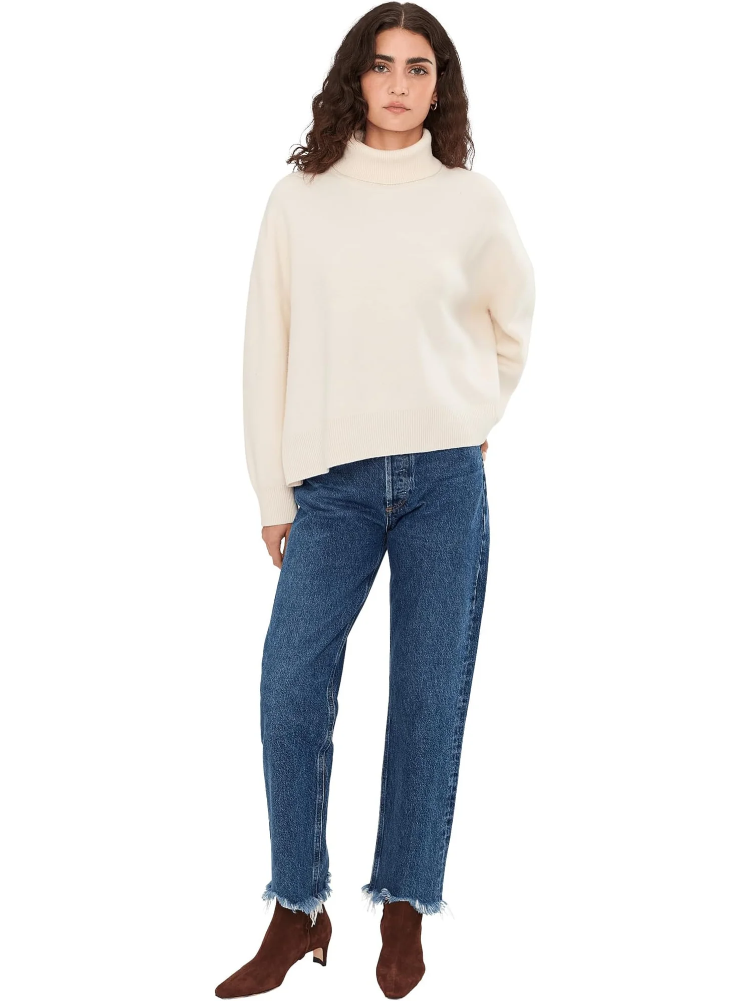 Свитер Free People Women's Sigma Turtleneck — изображение 2 из 5, кокосовое молоко