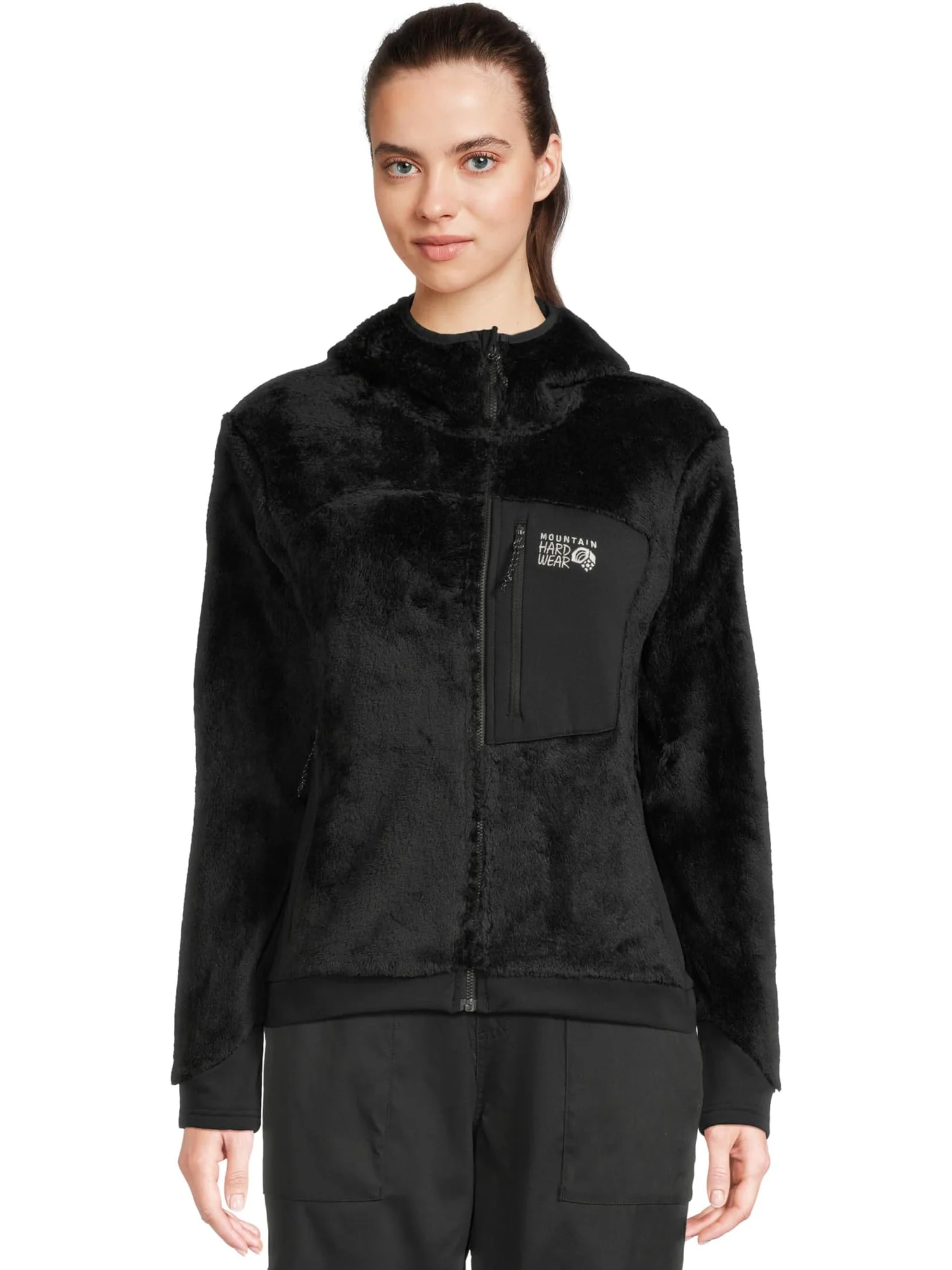 Женская куртка с капюшоном Polartec High Loft Mountain Hardwear — изображение 1 из 5, черный