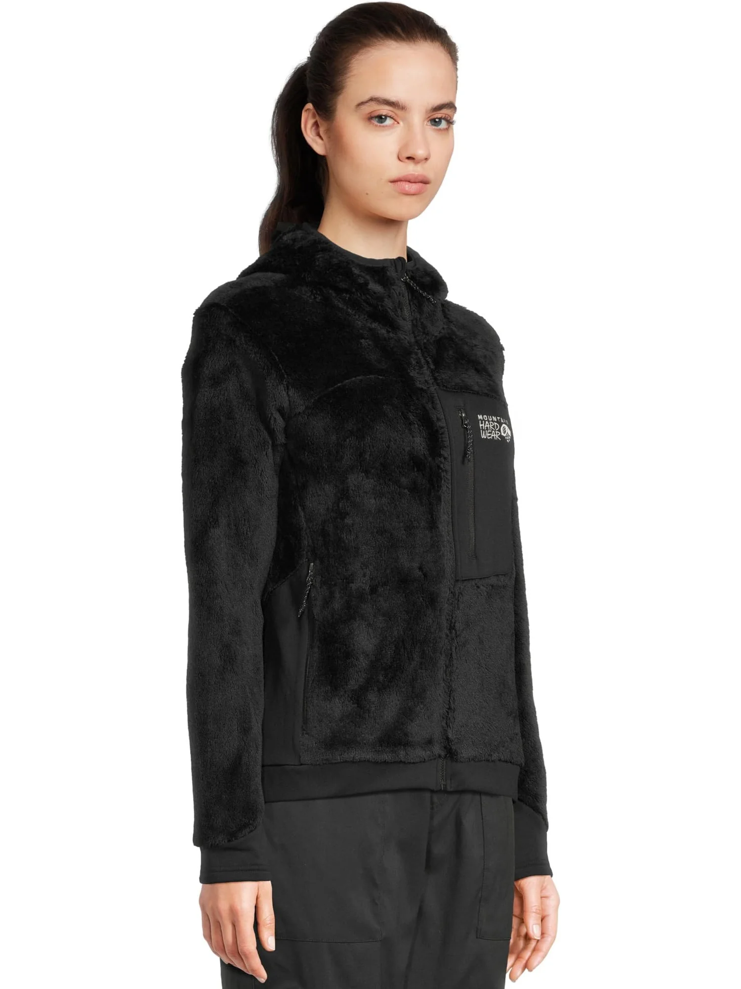 Женская куртка с капюшоном Polartec High Loft Mountain Hardwear — изображение 2 из 5, черный