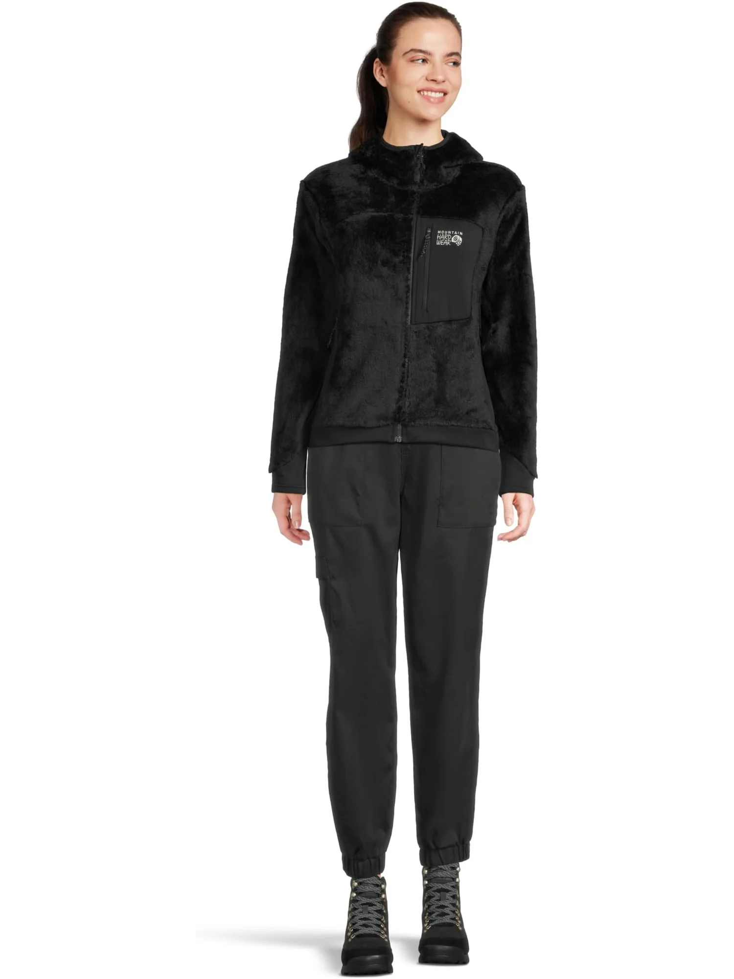 Женская куртка с капюшоном Polartec High Loft Mountain Hardwear — изображение 5 из 5, черный