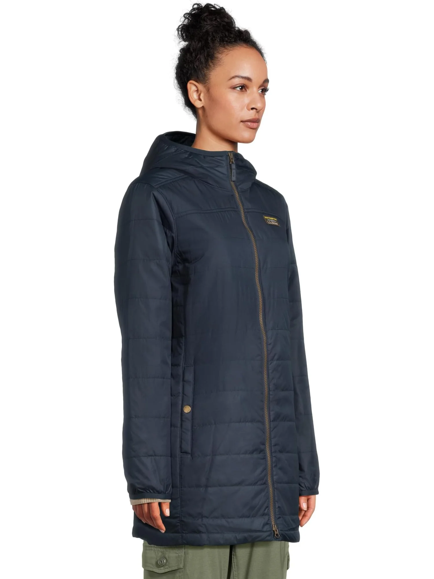 Женское пуховое пальто Mountain Classic L.L.Bean — изображение 2 из 5, темно-синий