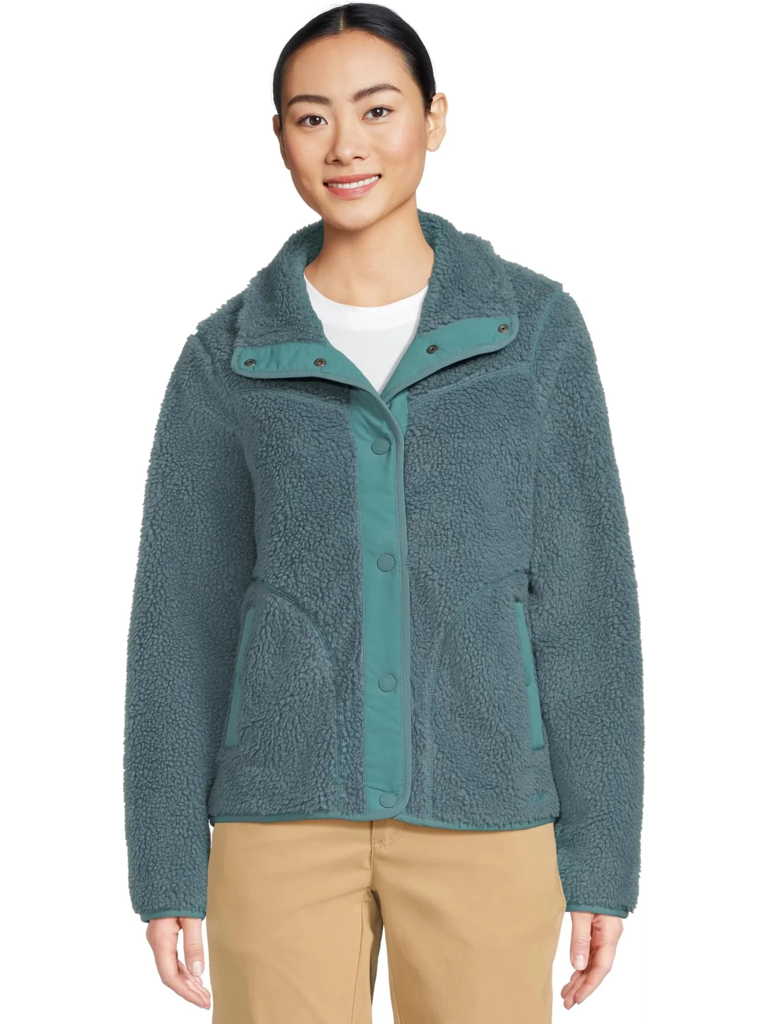 Женская флисовая куртка Bean's Sherpa L.L.Bean — изображение 1 из 5, бирюзовый