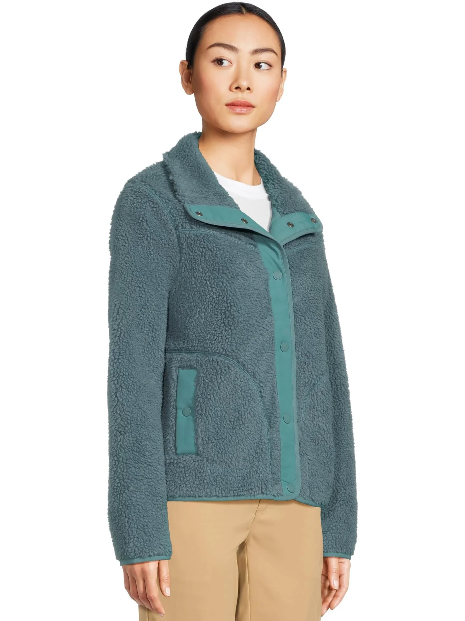 Женская флисовая куртка Bean's Sherpa L.L.Bean — изображение 2 из 5, бирюзовый