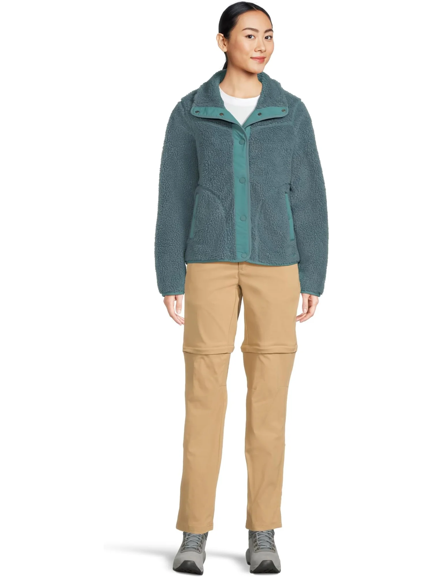 Женская флисовая куртка Bean's Sherpa L.L.Bean — изображение 5 из 5, бирюзовый