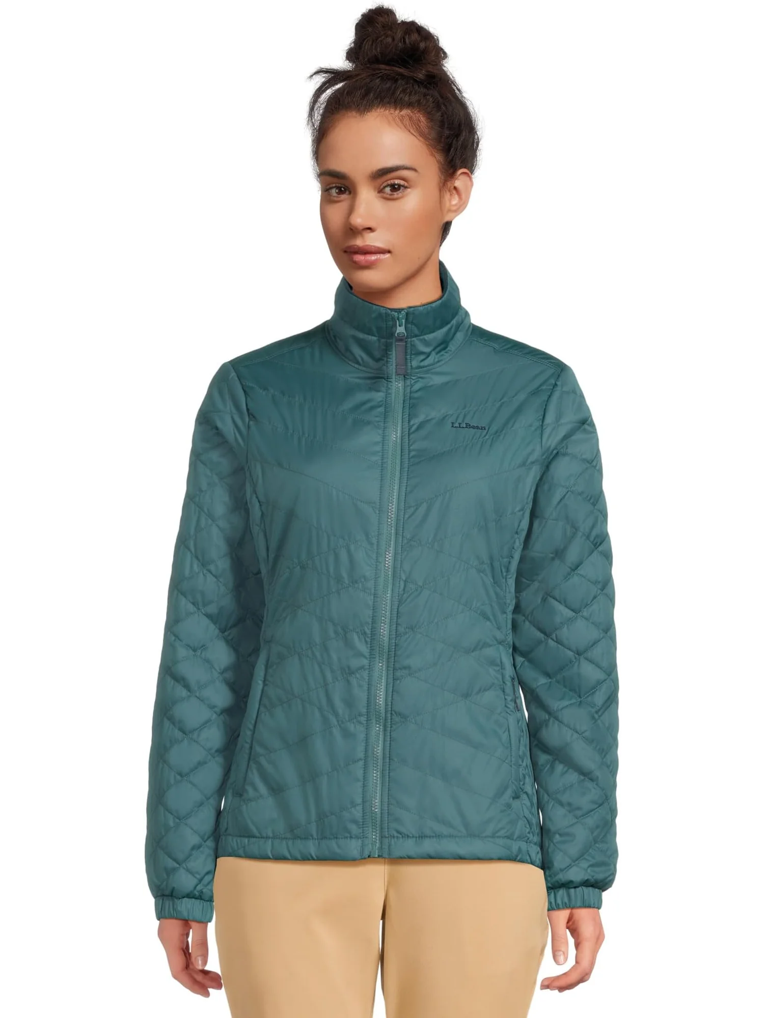 Женская куртка Primaloft на флисовой подкладке L.L.Bean — изображение 1 из 5, бирюзовый