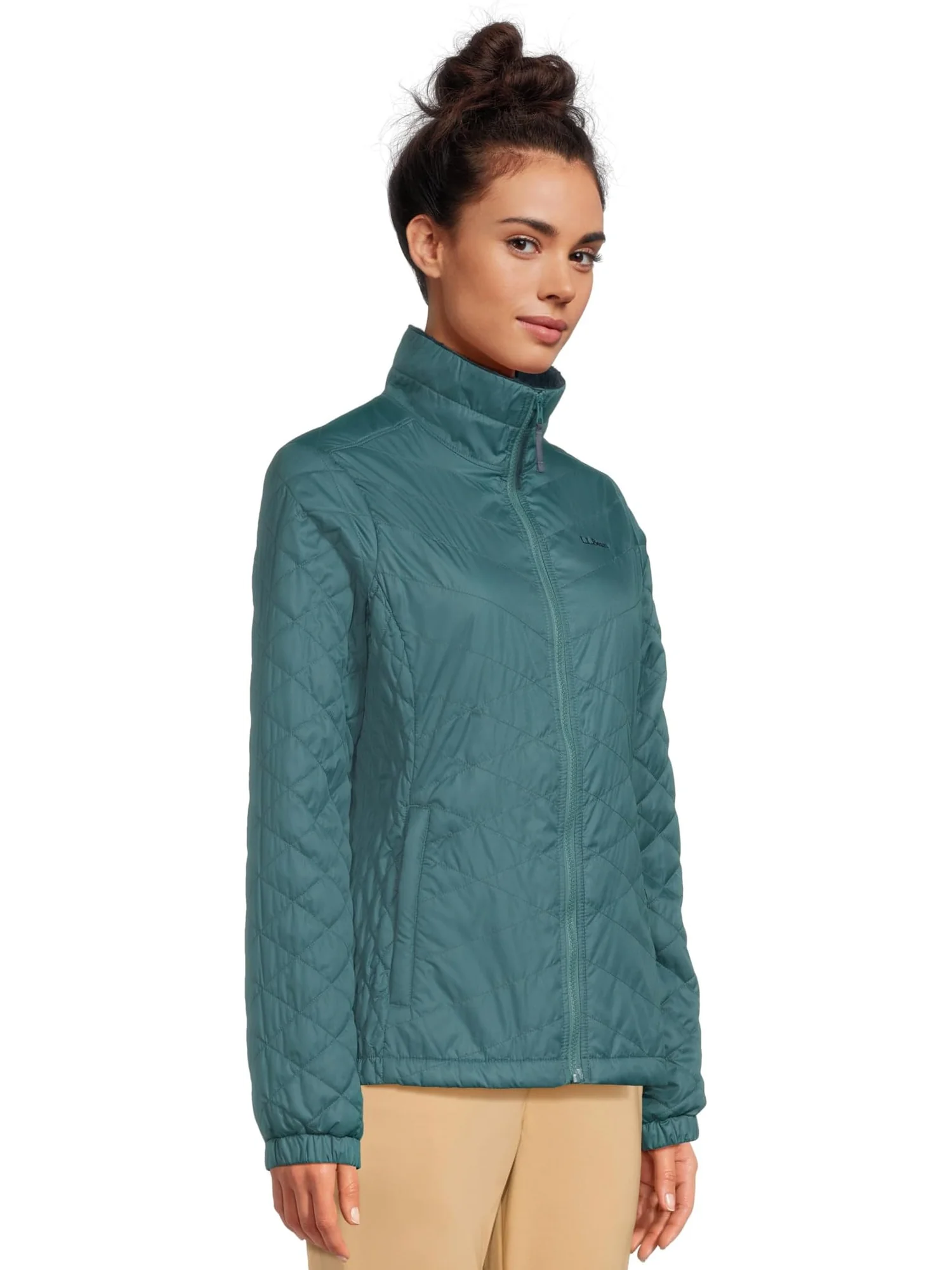 Женская куртка Primaloft на флисовой подкладке L.L.Bean — изображение 2 из 5, бирюзовый