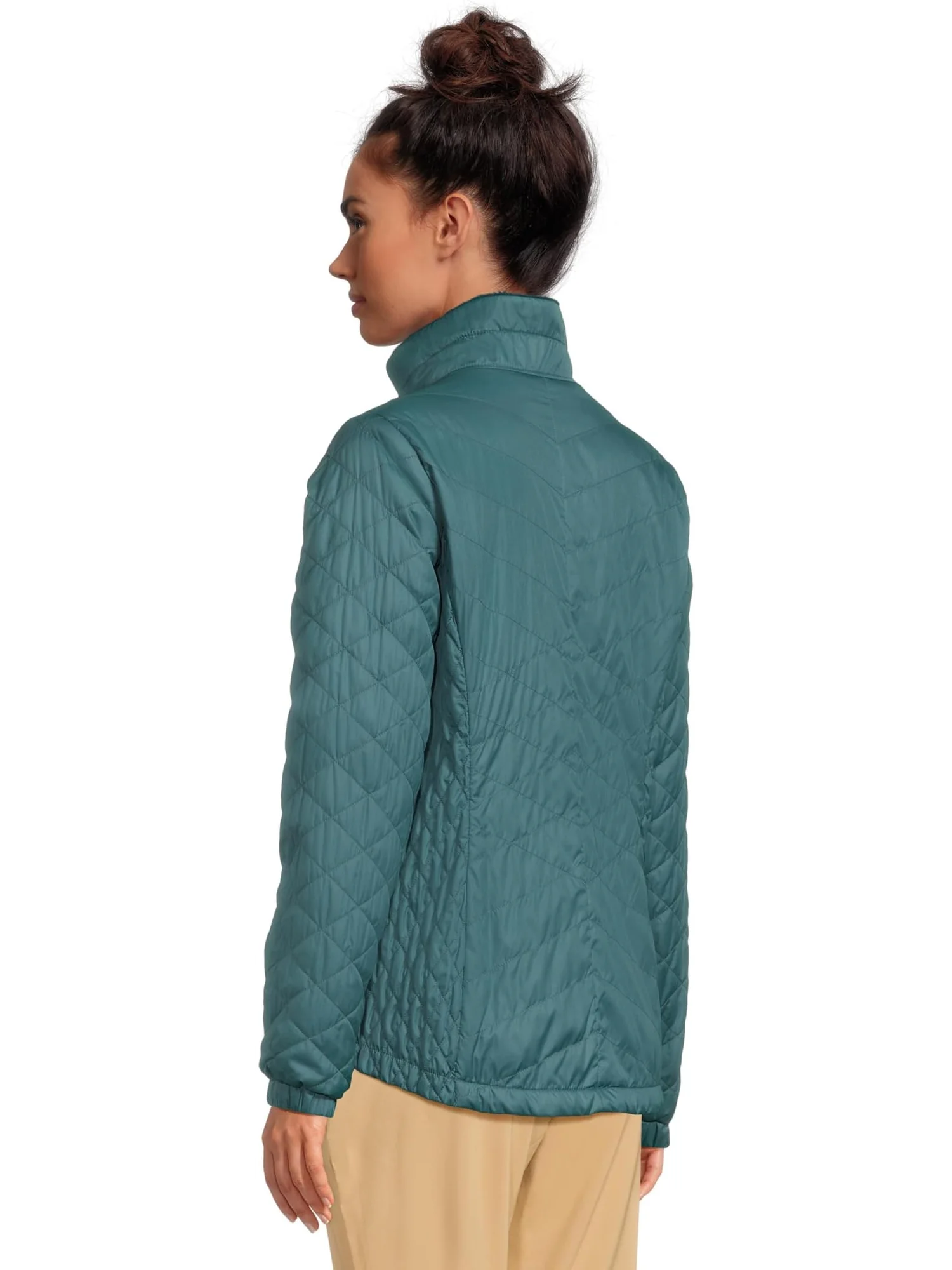 Женская куртка Primaloft на флисовой подкладке L.L.Bean — изображение 3 из 5, бирюзовый